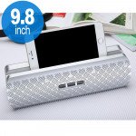Wholesale Cell Phone Holder Style Portable Bluetooth Speaker 206 (Silver)